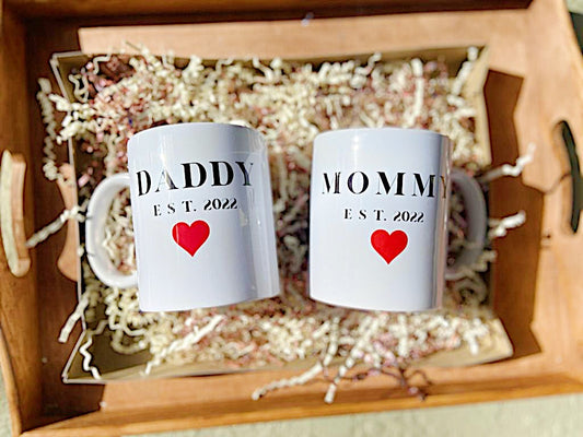Daddy + Mommy Mug Set